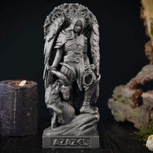 Black Azazel Statue, Azazel Goetia Demon, Goetia Azazel, Fallen Angel Statue, , Demon Figure, Demon Lucifer Occult Decor, Satanic Statue