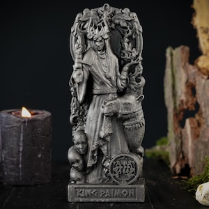 Black Paimon King statue, Goetia King figure, Paimon Goetia, Demon Paimon Occult decor, Satanic statue, Paimon demon statue