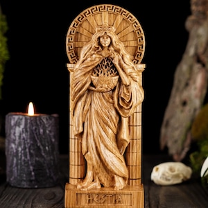 Hestia Greek statue, Hestia greek goddess statue, Hestia Greek statue, greek gods pantheon, carved goddess statue, Hestia greek goddess
