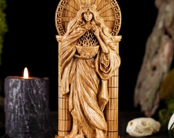 Hestia Greek statue, Hestia greek goddess statue, Hestia Greek statue, greek gods pantheon, carved goddess statue, Hestia greek goddess