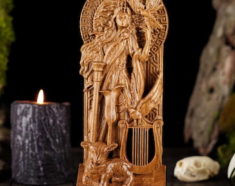 Diosa griega Maia, estatua griega de Maia, estatua griega de Maia, panteón de dioses griegos, estatua de diosa tallada, estatua de diosa