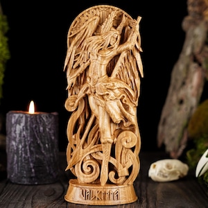 Walküre nordische Göttin, Walküre Wikinger Statue, Heiden, nordisches Heidentum, nordisches Pantheon, handgeschnitzte Statue, Wikinger Geschenk, benutzerdefinierte Statue