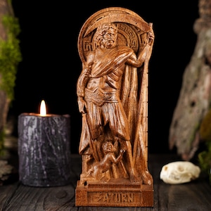 Saturn Roman statue, Saturn Roman wooden god, roman gods pantheon, roman mythology, Saturn Roman god, pagan altar