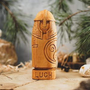 LUGH god statue, Irish mythology , celtic statue, pagans, paganism, celtic pantheon, hand carved statue, celts, custom statue, Lugh statue
