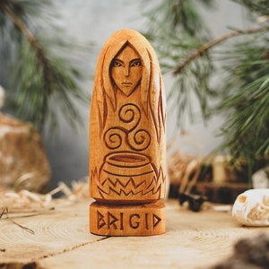BRIGID goddess statue, Irish mythology , celtic statue, pagans, paganism, celtic pantheon, hand carved statue, celts, custom statue