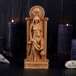 NYX greek goddess statue, greek goddess figurine, nyx figurine, Moon Goddess statue, Pagan statues,  greek gods, pagan statue