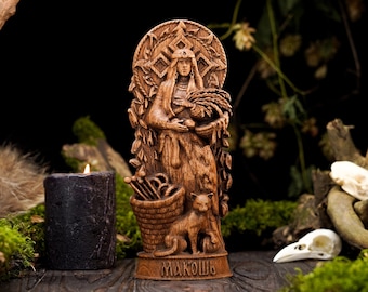 Mokosh wooden statue, slavic goddess statue, carved Mokosh statue, slavic mythology, slavic goddess statue, norse pantheon, Mokosh statue