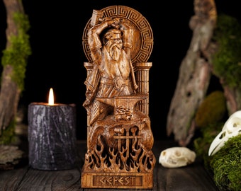 Hephaestus Greek statue, Gefest Greek statue, Gefest Greek statue, greek gods pantheon, carved goddess statue, Hephaestus greek god