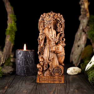 Paimon King statue, Goetia King figure, Paimon Goetia, Demon Paimon Occult decor, Satanic statue, Paimon demon statue, Custom pagan statue