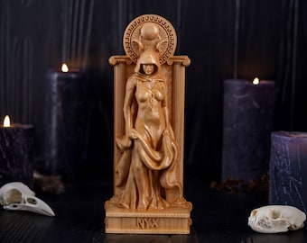 NYX greek goddess statue, greek goddess figurine, nyx figurine, Moon Goddess statue, Pagan statues,  greek gods, pagan statue