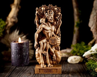 Bael Goetia Demon, Goetia Demon statue, Wooden Goetia statue, Witchcraft statue, Custom Pagan statue, Goetia Demons