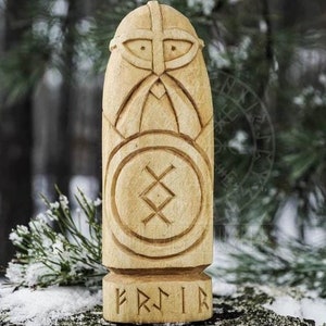 Freyr Norse God statue, viking statue, pagans, norse paganism, norse pantheon, allfather, hand carved statue, viking gift, custom statue