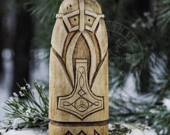 Thor Norse God Statue, Thor Viking Statue, Viking Thunder Deity Figurine, Norse Pantheon, Pagan Statue, Pagan Altar, Custom Statue