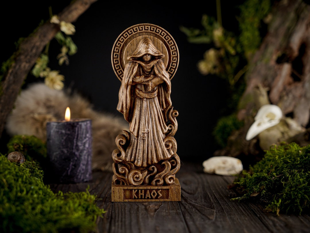 Wooden Khaos Statue Wooden Greek God Statue Greek Gods - Etsy