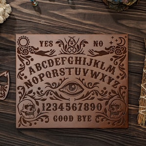 Ouija Board witchcraft, Ouija Board with Planchette, Occult Witchcraft Spirit, Spirit board, Halloween gift, Talking board, Witch Board