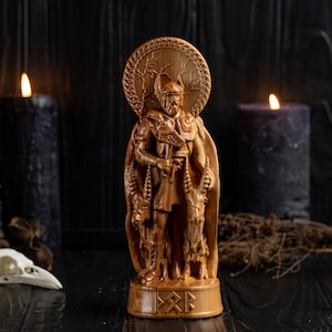 Thor Norse God, viking statue, pagans, norse paganism, norse pantheon, allfather, hand carved statue, viking gift, custom statue