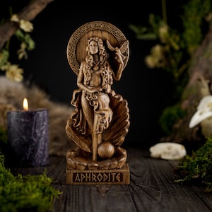 Aphrodite wooden statue
