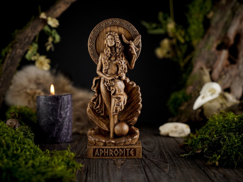 Aphrodite wooden statue