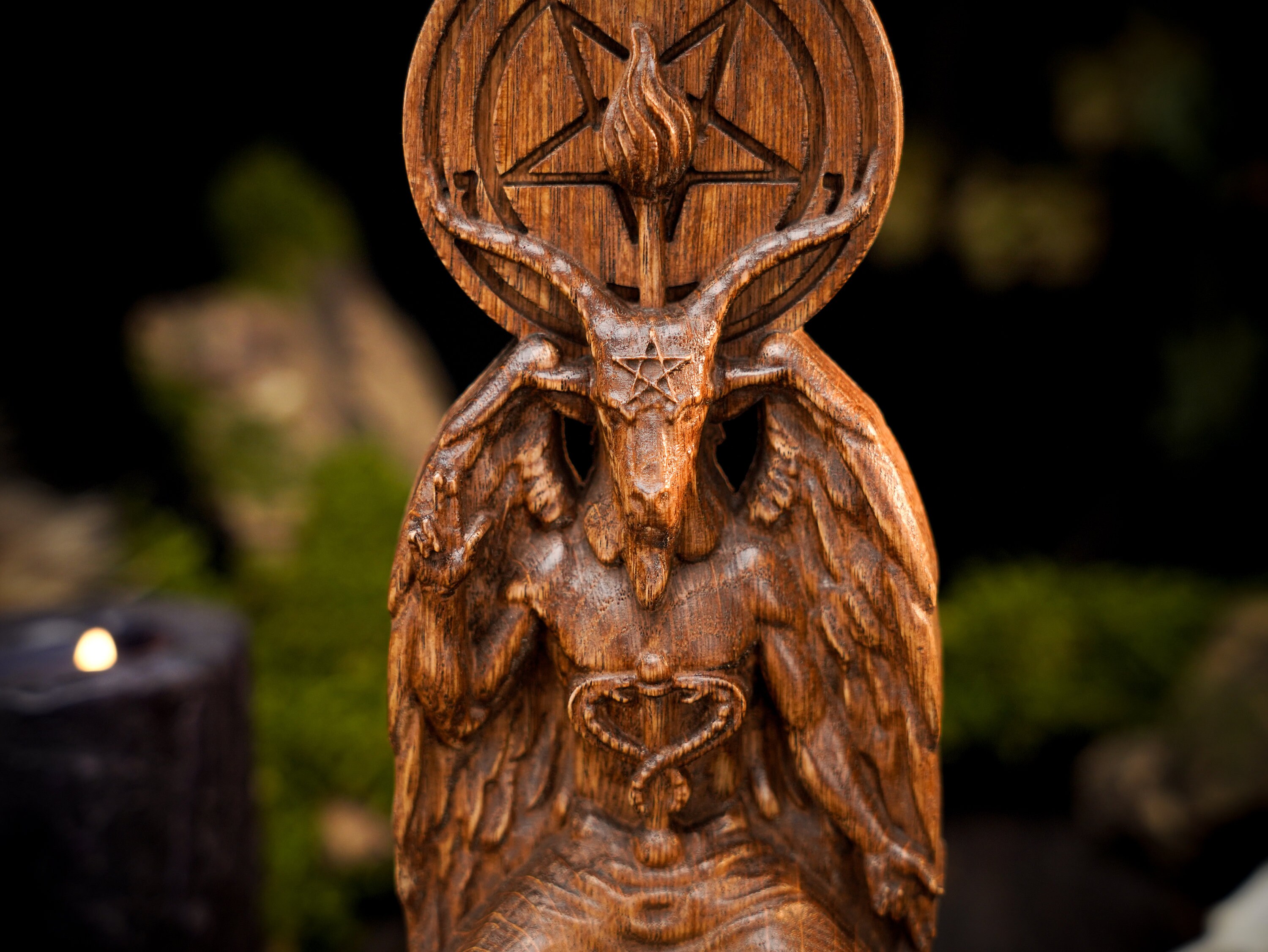 Baphomet Occult Statue, Baphomet Gnostic Figure, European Occultism ...