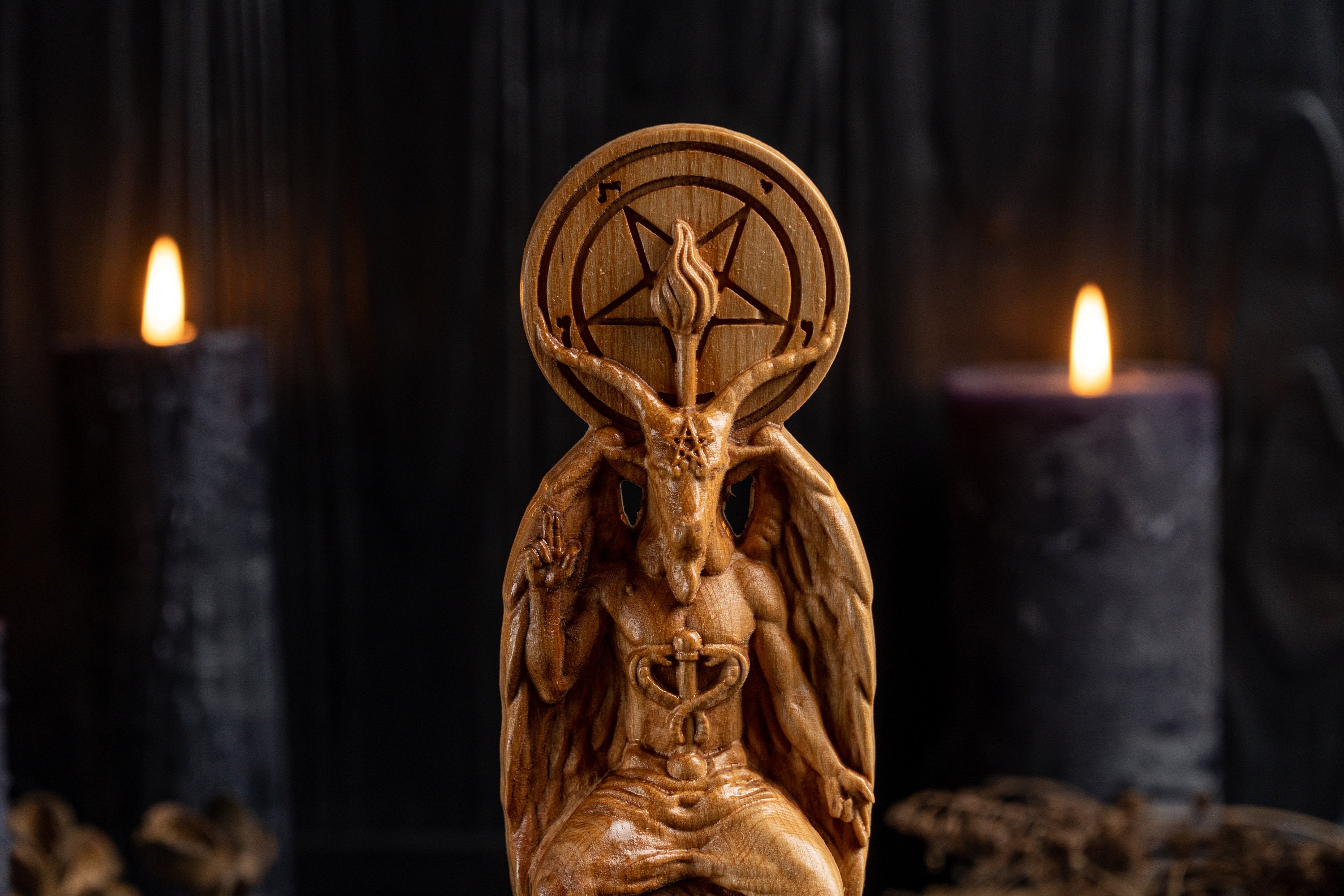 Baphomet Occult Statue, Baphomet Gnostic Statue, European Occultism ...