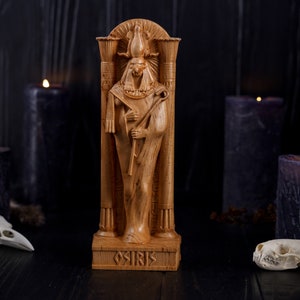 OSIRIS Egyptian statue, egyptian gods, ancient egypt gods, wooden statue, ancient egypt religion, paganism, wooden pagan statues