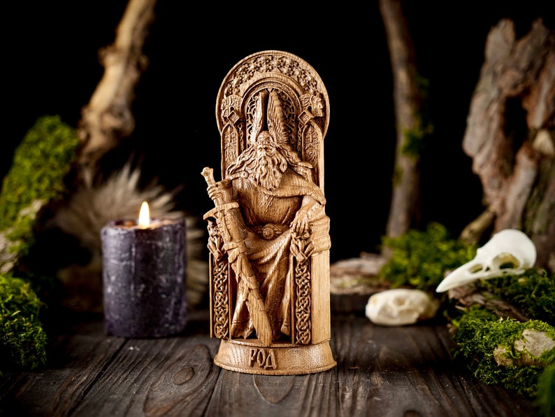 Wooden slavic figurine