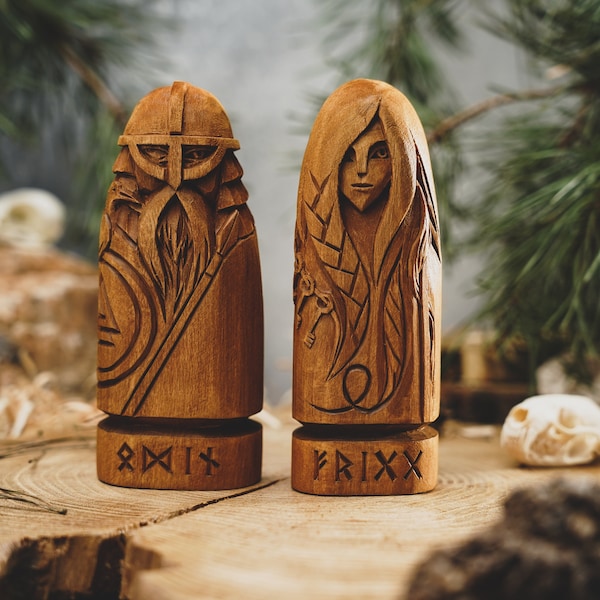 Odin Frigg Statue - Etsy