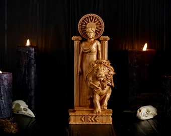 Griekse godin Circe, Griekse pantheonbeelden, Circe-beeldje, heidens altaar, Griekse goden, Grieks altaar, Circe-standbeeld