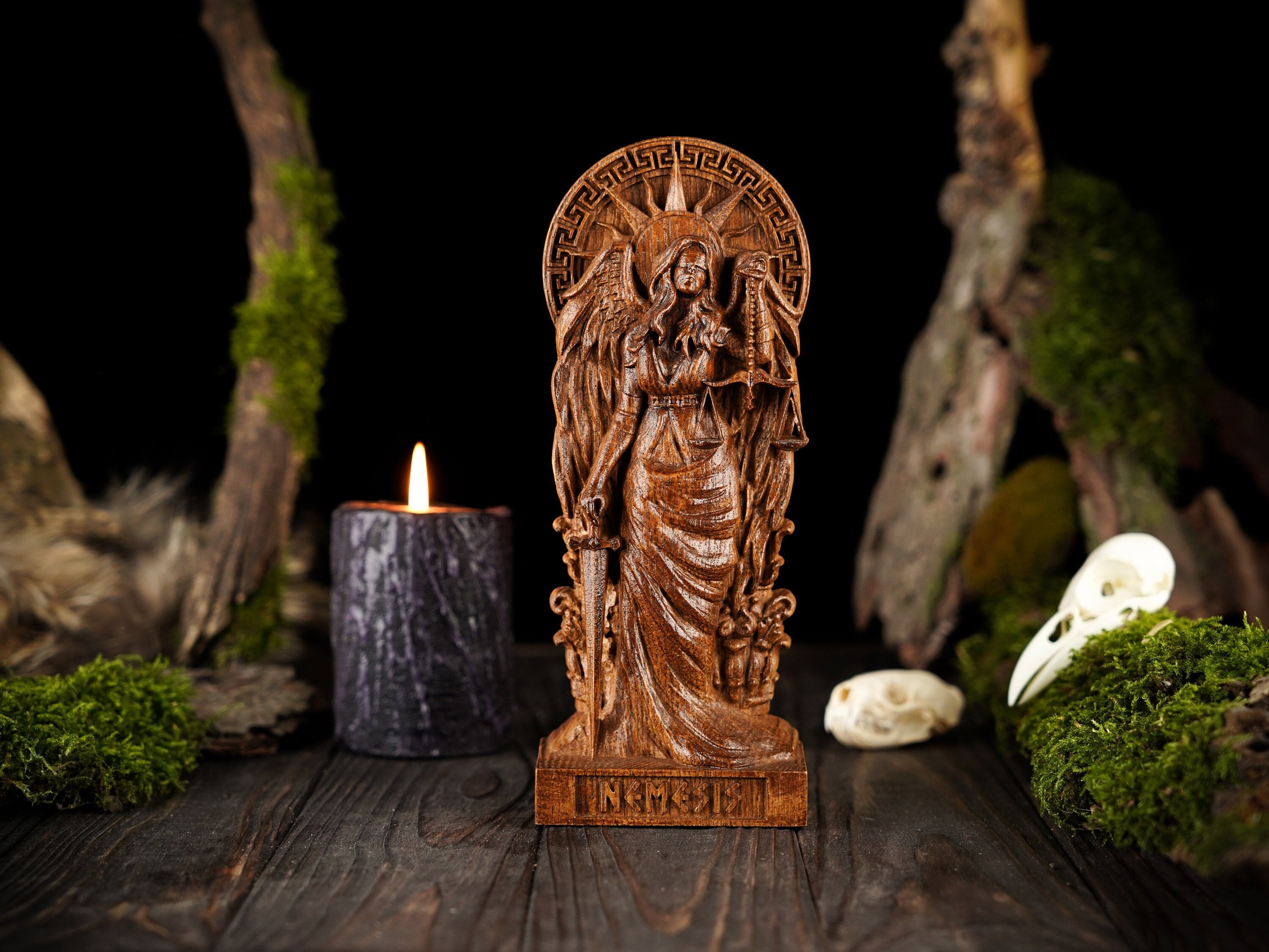 ギリシャ神話 ゼウスとネメシス像 41cm(Zeus and Nemesis) ギリシャ神話 ゼウスとネメシス像 41cm(Zeus and Nemesis)