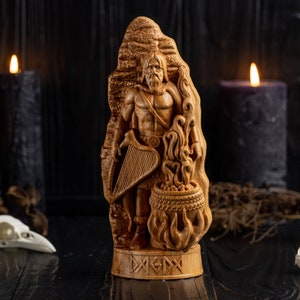 DAGDA celtic figurine, Irish mythology , celtic statue, pagans, paganism, celtic pantheon, hand carved statue, viking gift, custom statue