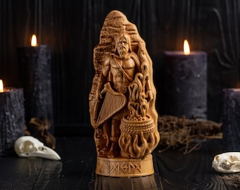 Dagda keltische Statue, Dagda irische Mythologie, keltische Statue, Heiden, Heidentum, keltisches Pantheon, handgeschnitzte Statue, Wikinger Geschenk, kundenspezifische Statue