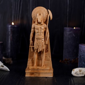 SETH god statue, Egyptian god statue, Egyptian mythology, Pagan god statue, Custom wooden god figurine, Seth egyptian god