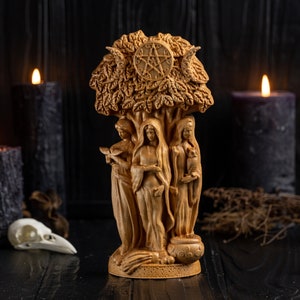 BRIGID GODDESS figurine, Neopaganism , wicca statue, pagans, paganism, wicca pantheon, hand carved statue, wiccan religion, custom statue