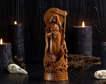 Hel, diosa nórdica, estatua vikinga, paganismo nórdico, diosa Hel, regalo vikingo, diosa nórdica