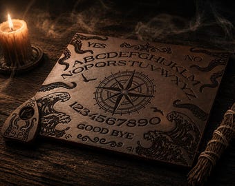Ouija Board Sealife, Ouija Board with Planchette, Occult Witchcraft Spirit, Spirit board, Halloween gift, Talking board, Witch Board