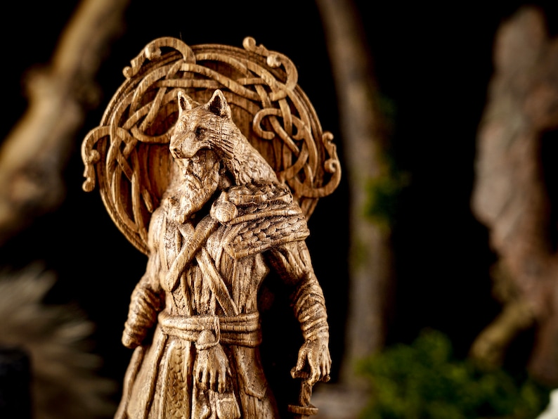 Carved viking god