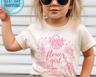 Custom Flower Girl Shirt, Flower Girl Proposal Gift, Toddler Wedding Party Tee, Flower Girl Gift, Wedding Party Gift, Toddler Flower Girl
