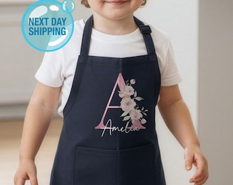 Personalized Name Kids Apron, Funny Toddler Kitchen Apron, Customized Child Apron, Little Chef Apron, Apron for Kids, Custom Youth Apron