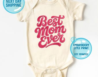 Body para bebé del Día de la Madre®: Bordado "La mejor mamá del mundo"