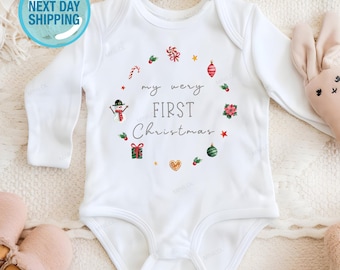 First Christmas Baby Onesie®, Baby First Christmas Onesie®, My 1st Christmas Onesie®, Cute Christmas Baby Gift