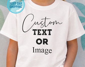 Personalized Text Youth Shirt, Custom Toddler Tee, Customized Text Youth Shirt, Your Image Youth, Your Text Youth Shirts, Custom Youth Shirt