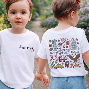 USA 250 Kids Shirt: Personalized Patriotic Name Toddler Tee