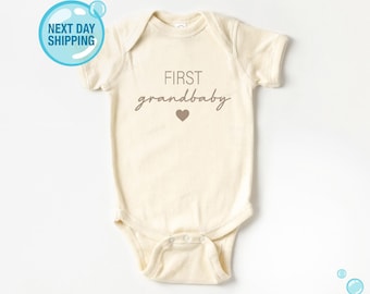 First Grandbaby Onesie®, Hi Grandma, Hi Grandpa, Gift for Grandma, Gift for Grandpa, New Baby Gift, Coming Home Outfit, New Parent Gift