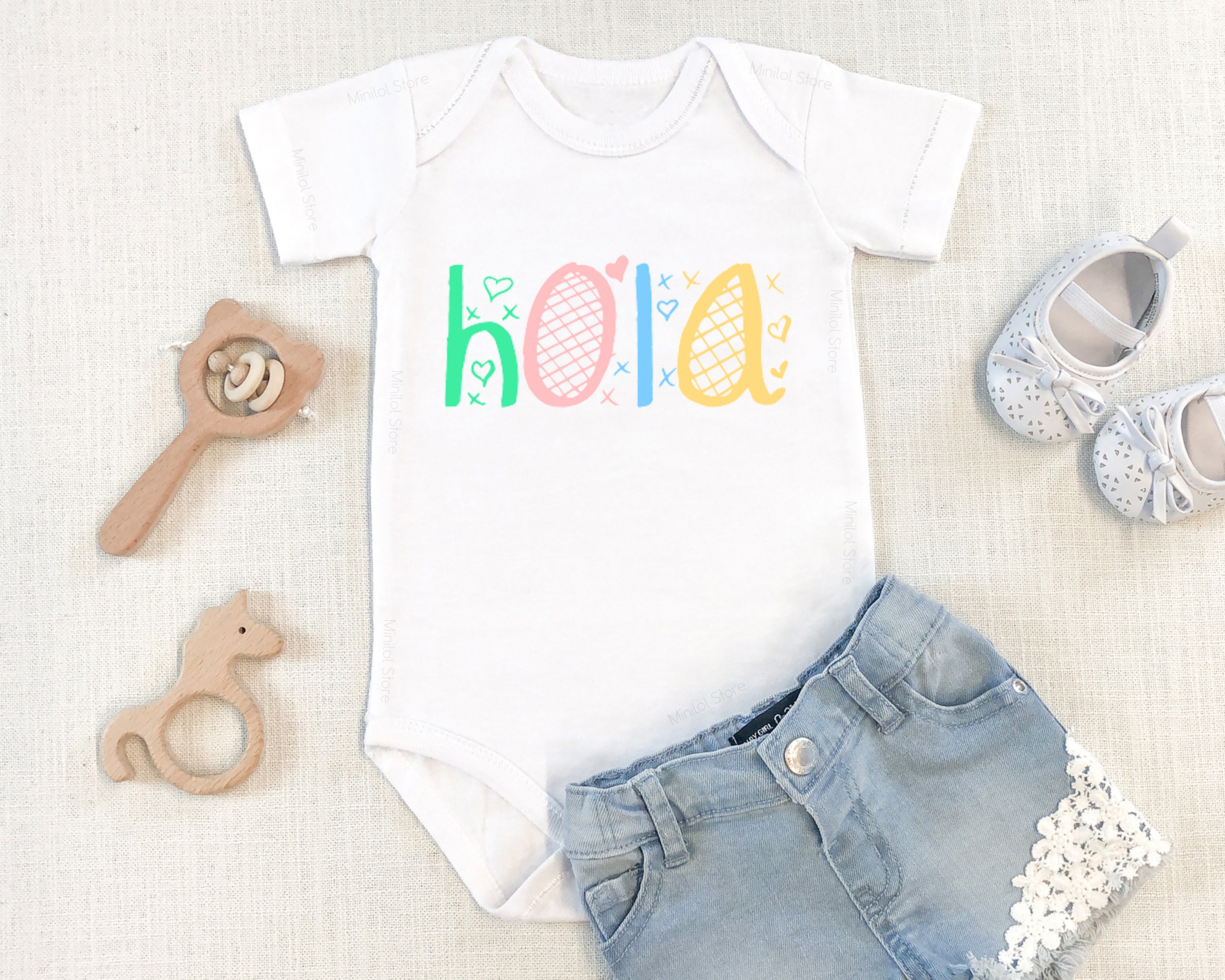 Hola Baby Onesie® Cute Spanish Onesie® Spanish Baby Onesie® Etsy