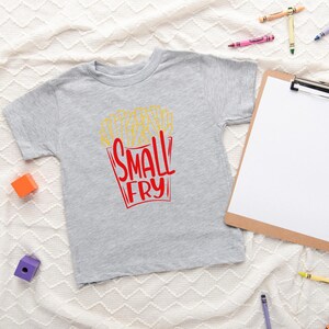 Cute "Small Fry" Baby Onesie® Funny Baby Onesie® Hipster Baby Onesie® Cute Baby Onesie® image 3