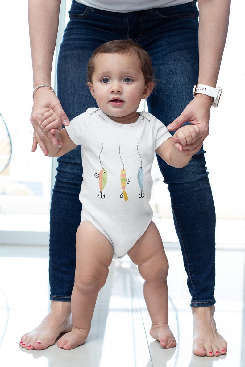 Baby Fishing Lures Onesie®, Fish Onesie®, Baby Onesie®,® Fishing Onesie® ,Boy Onesie®, Summer Onesie®, Baby Bodysuit imagem 7