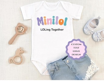 Your Design or Logo Printed Directly Onto a Bodysuit, Custom Baby Bodysuits, Custom Design Toddler Shirt, Custom Text Printed Kids Outfit
