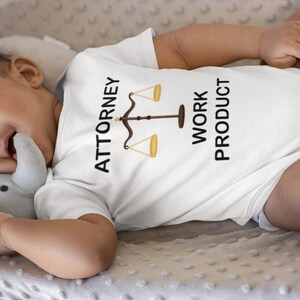 Attorney Work Product Onesie®, Funny Lawyer Baby Bodysuit, Baby Shower Gift, Future Little Lawyer Shirt, Little Lawyer Onesie® image 6