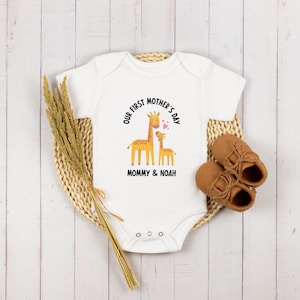 Personalized Baby&#39;s First Mother&#39;s Day Baby Clothes, Gift for New Mom, Cute Personalized Mother&#39;s Day Onesie®, Mother&#39;s Day Gift, New Mom