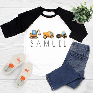 Personalized Construction Shirt, Equipment Shirt, Truck Kids Shirt, Dump Truck Shirt, Construction Boys Shirt, Construction Birthday Shirt